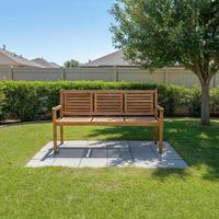 Gartenbank Akazie Braun LxBxH: 153x57x90 cm - Akaziefarben, Basics, Holz (153/57/90cm)