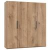 Drehtürenschrank B: 200 Cm Level, Eiche Dekor - Eichefarben, MODERN, Holzwerkstoff (200/216/58cm) - MID.YOU