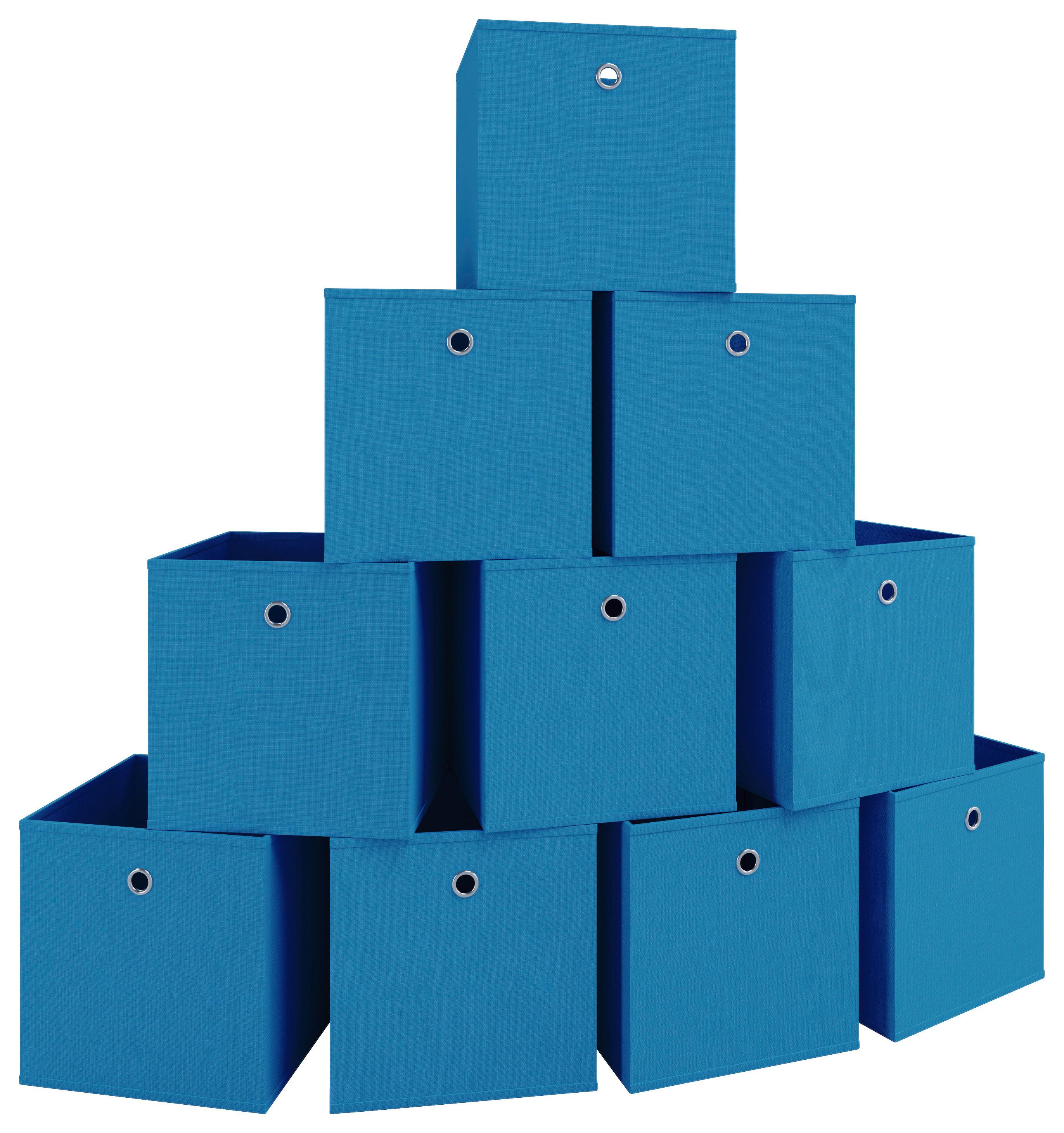 Faltbox Boxas Blau B: 27 cm - Blau, MODERN, Textil (27/28/27cm) - MID.YOU