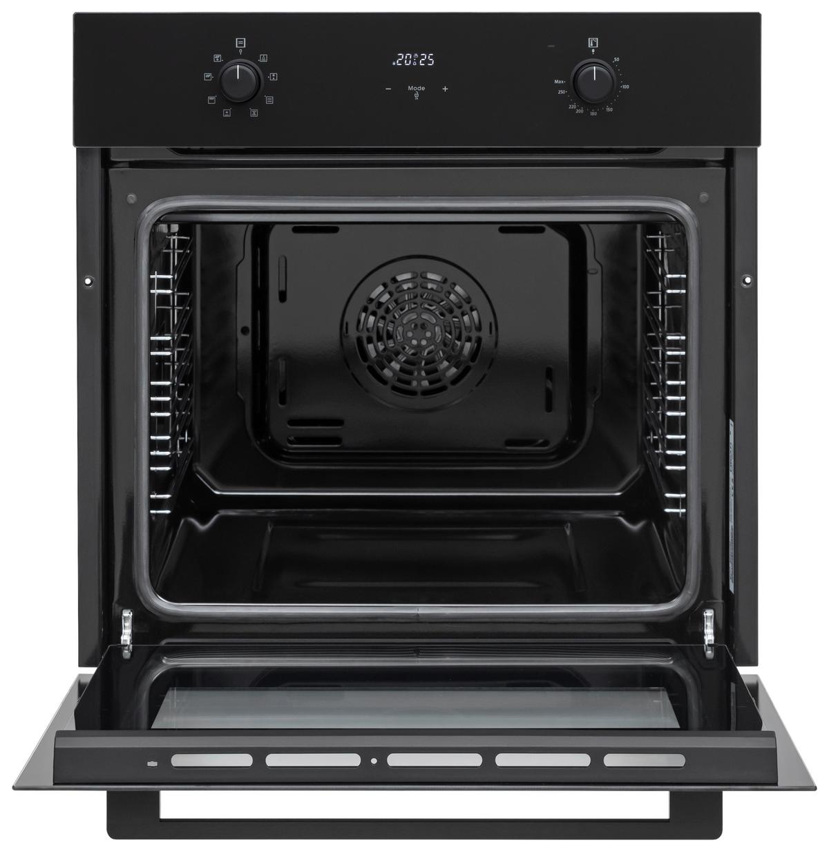 Einbaubackofen Boahsd65 - Schwarz, Basics, Glas/Metall (59,5/59,5/57cm) - Mican