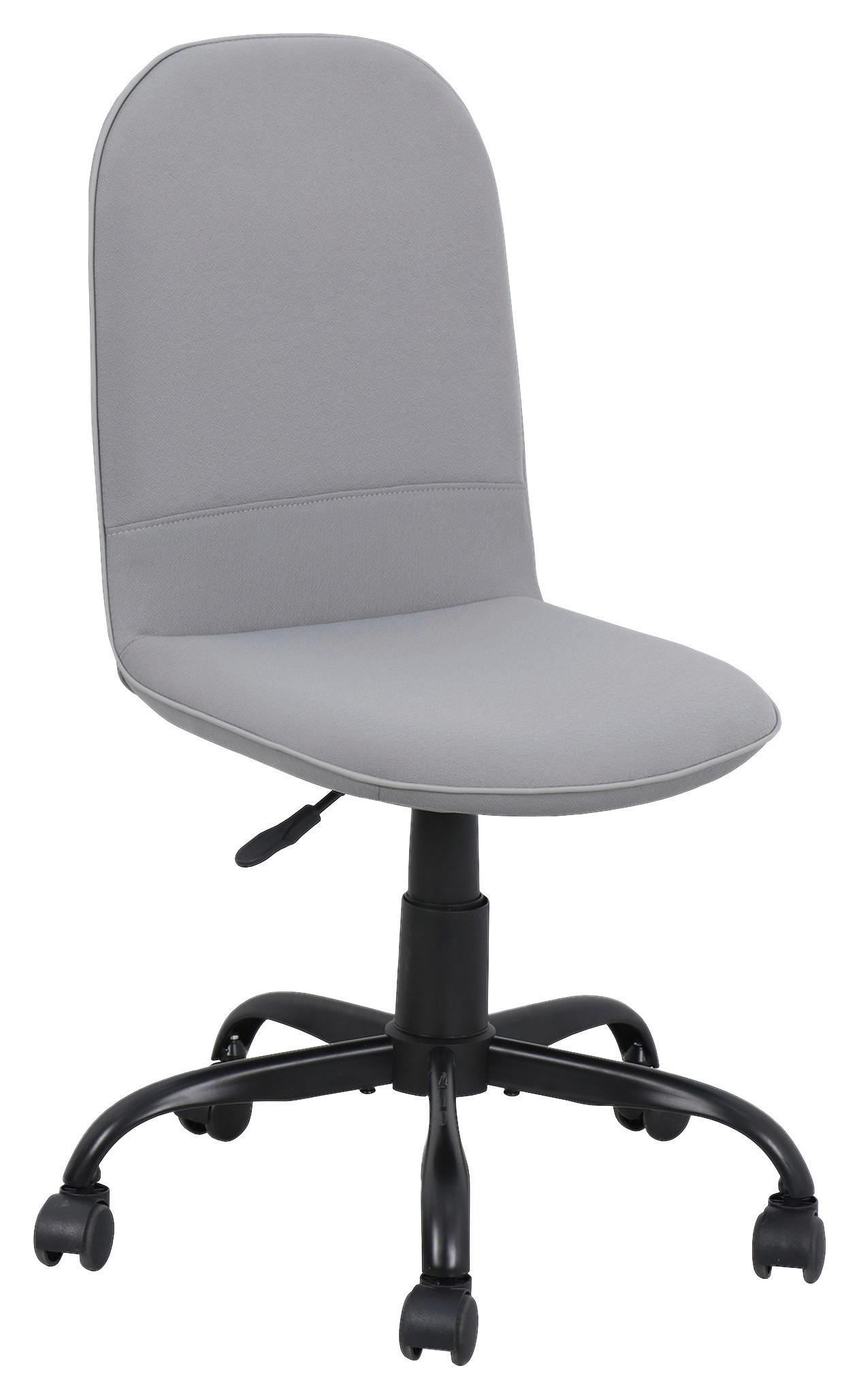 Drehstuhl Trolly - Schwarz Hochglanz/Hellgrau, MODERN, Kunststoff/Textil (42/95/54cm) - MID.YOU