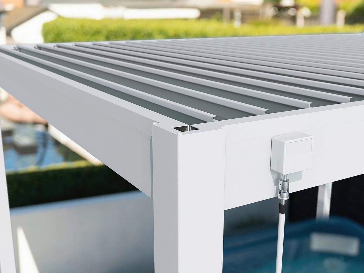 Pergola Classic 400x300 cm Weiß Stahl - Weiß, Basics, Metall (400/255/300cm) - WEIDE