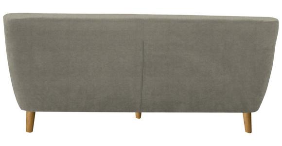 3-Sitzer-Sofa Monaco Greige, Füße Echtholz - Greige/Eichefarben, MODERN, Holz/Textil (181/82/85cm) - Luca Bessoni