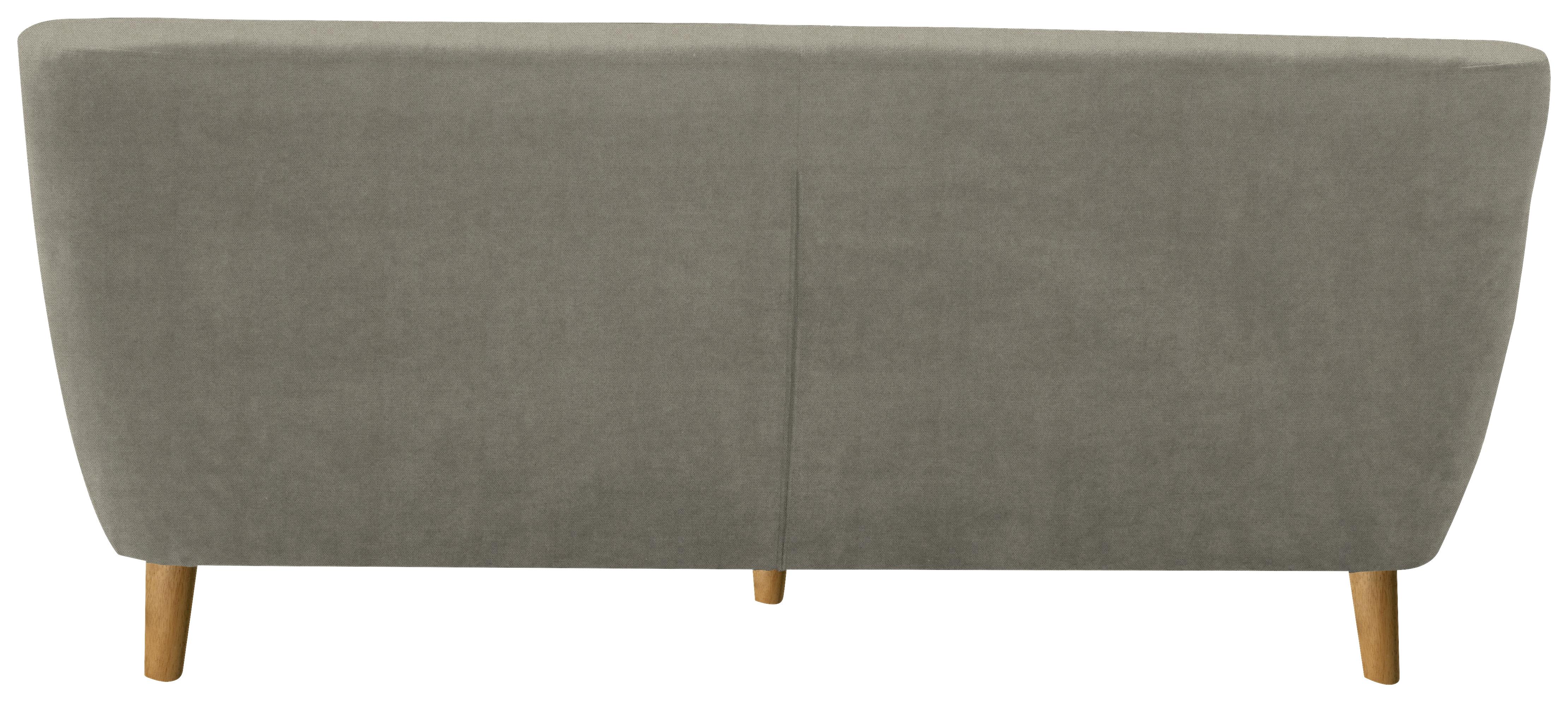 3-sitzer-sofa Monaco Greige, Füße Echtholz - Greige/Eichefarben, MODERN, Holz/Textil (181/82/85cm) - Luca Bessoni