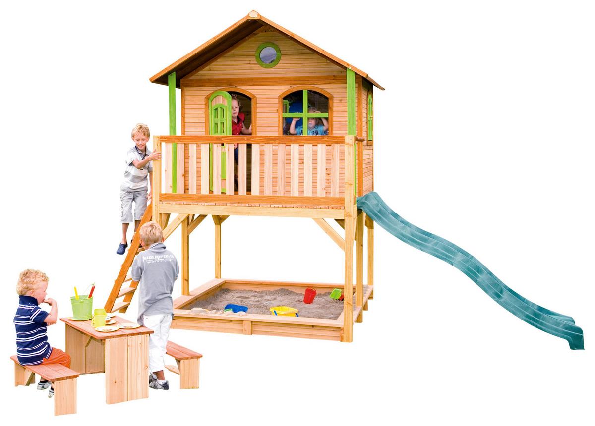 Spielhaus A030.042.00 - Braun/Grün, KONVENTIONELL, Holz (432/293/212cm) - Ambia Garden