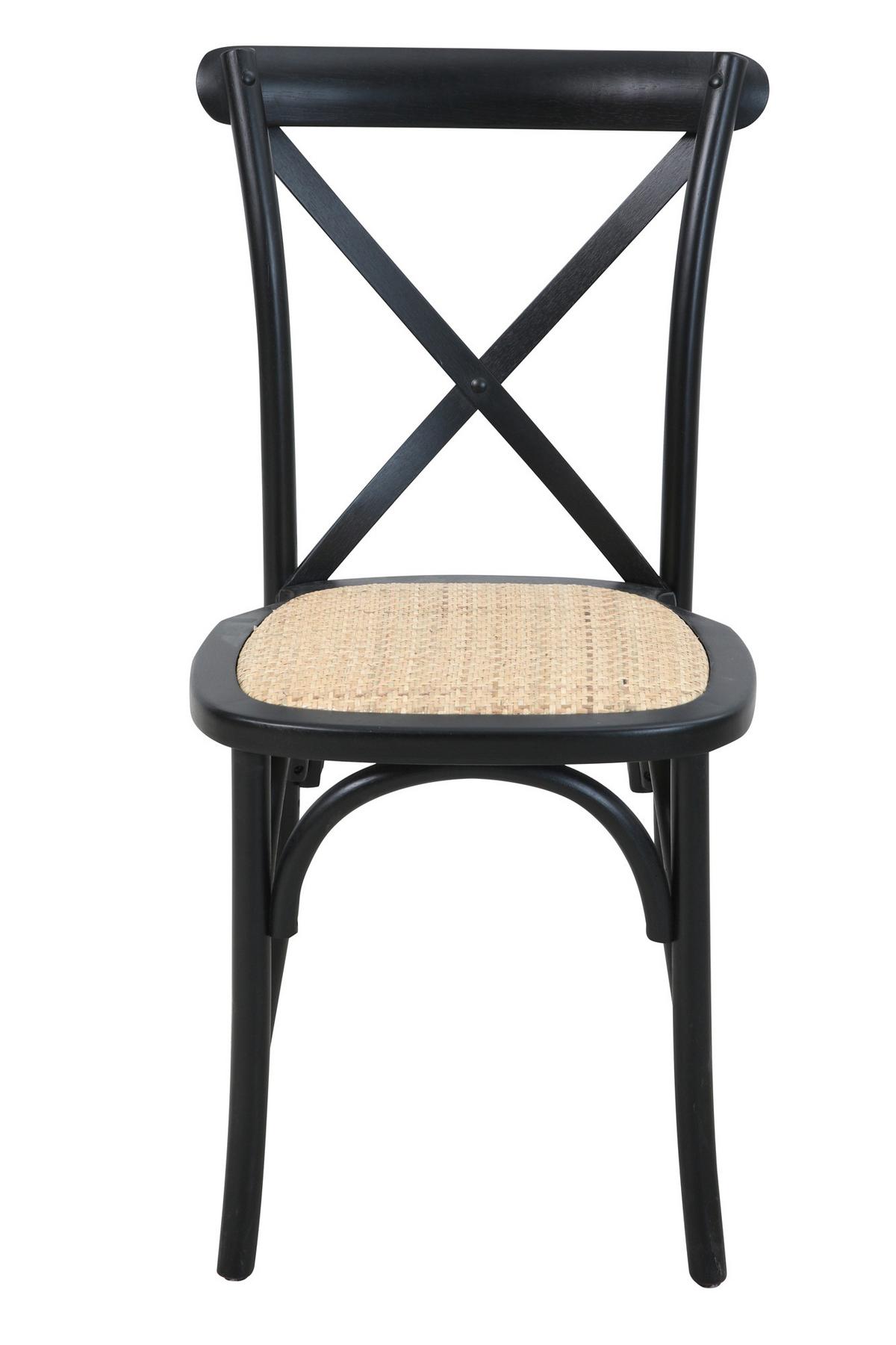 ARMLEHNSTUHL-SET Schwarz/Naturfarben 2-teilig - Schwarz/Naturfarben, MODERN, Holz (48/89/52cm) - MID.YOU