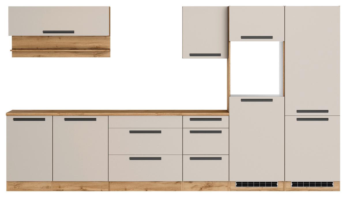 Küchenleerblock Aveiro Kaschmir/Eiche Wotan B: 360cm - Kaschmir/Eiche Wotan, Trend, Holzwerkstoff (360cm) - Held