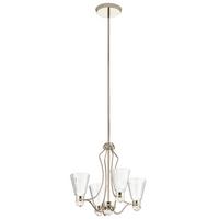 Kronleuchter H: 59,3 cm 9-Flammig - Nickelfarben, Design, Glas/Metall (50.3/59.3cm) - Elstead Lighting