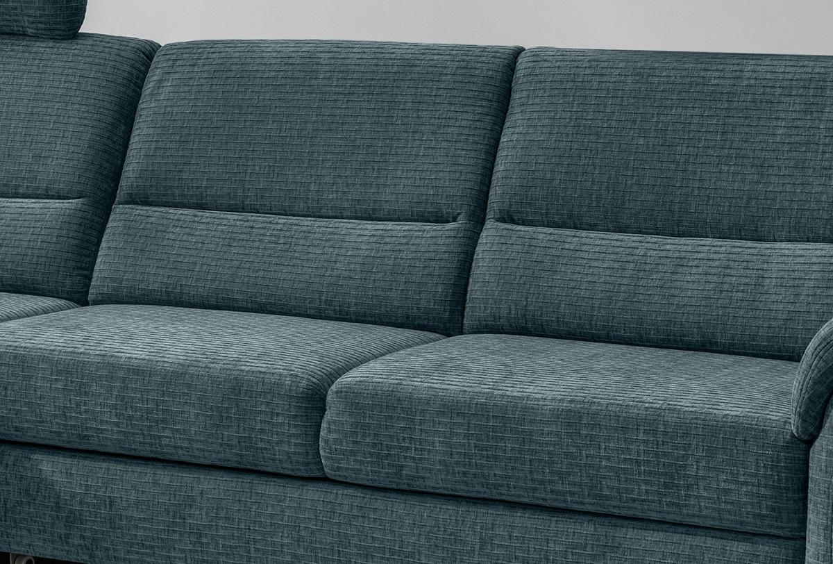 Ecksofa Cavoli, Blau S: 176x279 cm - Blau/Schwarz, MODERN, Textil (176/279cm) - Livetastic