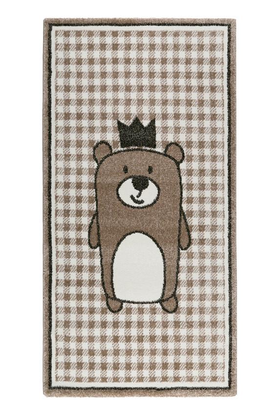 Kinderteppich Bär Taupe/ Beige Henry 80x150 Cm