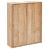 Hängeschrank Finn B:60cm Eiche/Dekor - Eichefarben, MODERN, Glas/Holzwerkstoff (60/75/18,5cm) - MID.YOU