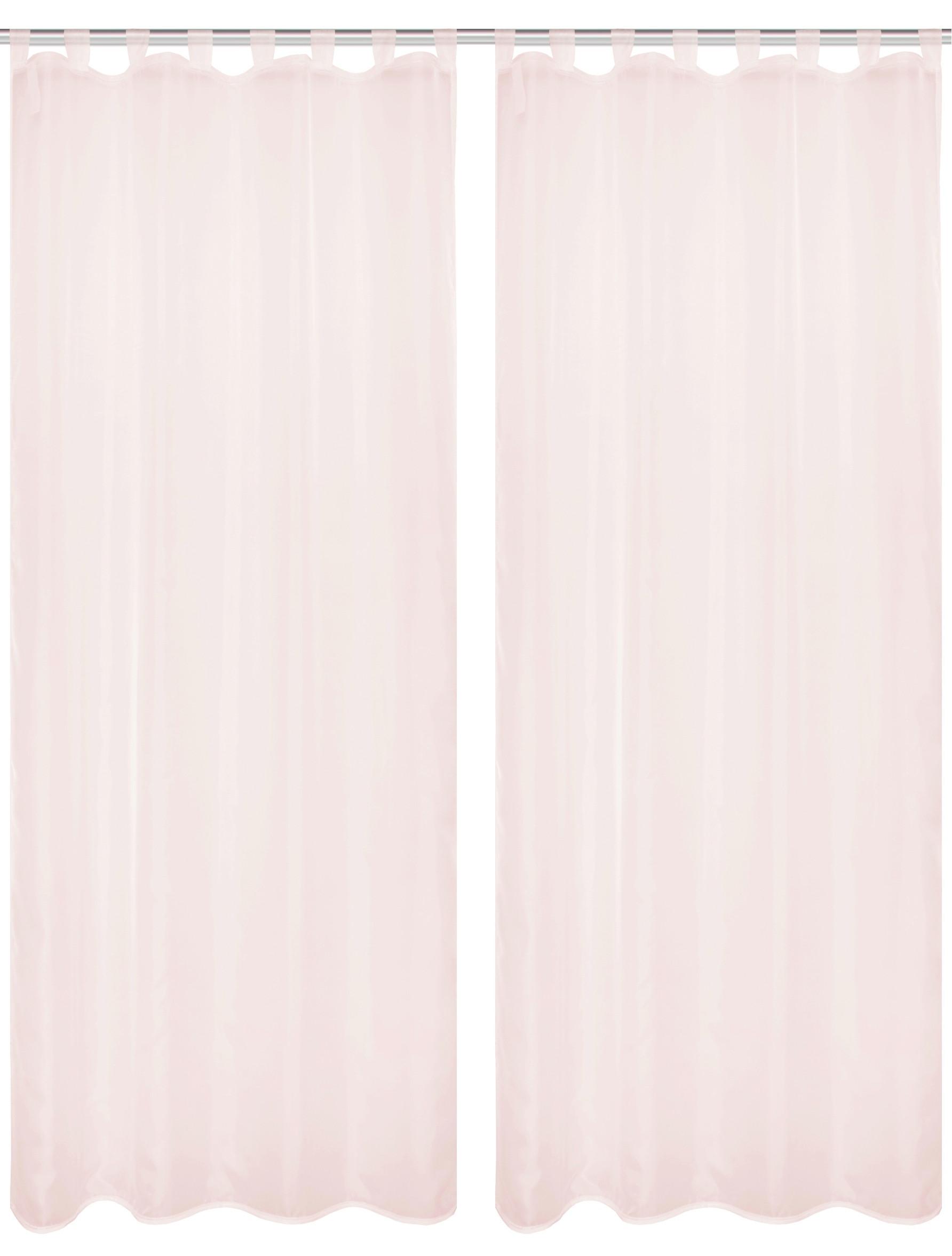Schlaufenvorhang Nessi - Rosa, Basics, Textil (135/245cm)