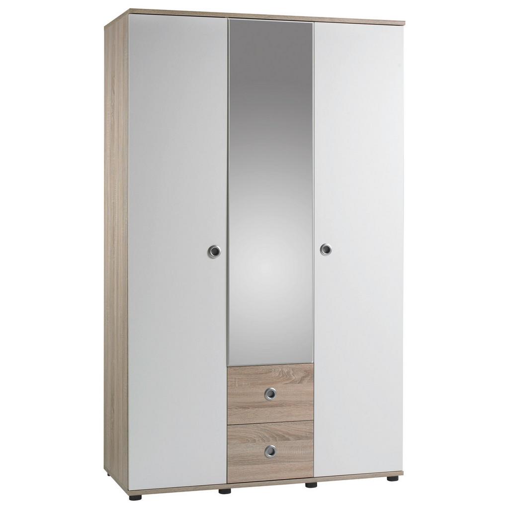 Kombischrank Wiki 115cm Eiche Dekor/Weiß