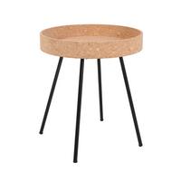 Beistelltischset Naturfarben/schwarz B: 45-38cm - Schwarz/Naturfarben, Design, Holz/Metall (45-38/45-38/50-45cm) - MID.YOU