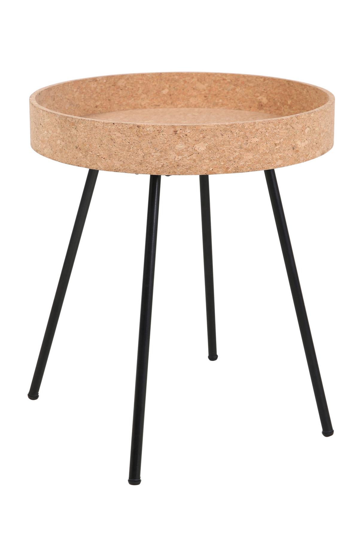 Beistelltischset Naturfarben/schwarz B: 45 Cm - Schwarz/Naturfarben, Design, Holz/Holzwerkstoff (45-38/45-38/50-45cm) - Livetastic