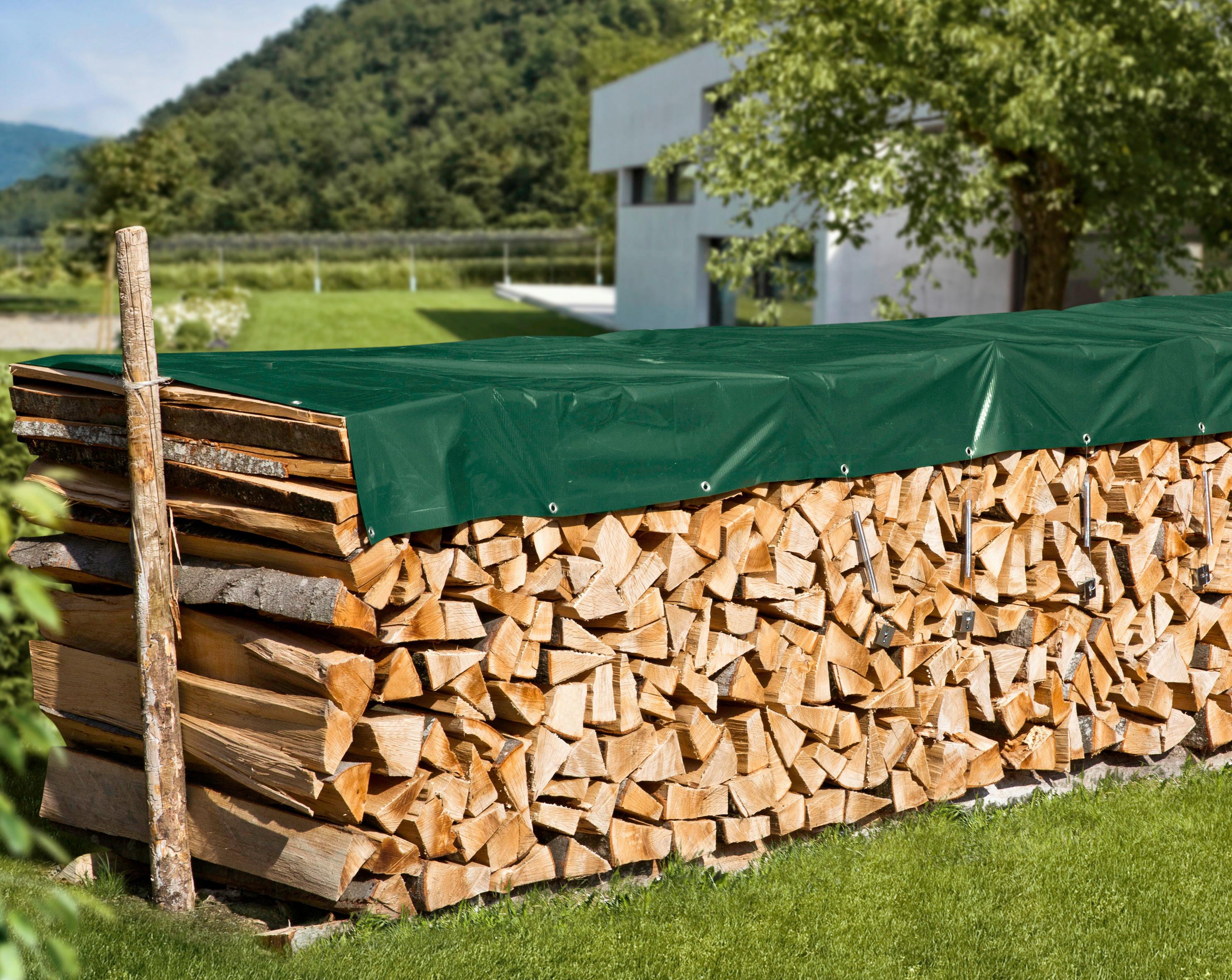 Schutzplane Wasserfest Mit Ösen 150x500 Cm Grün - Grün, Basics (150/500cm)