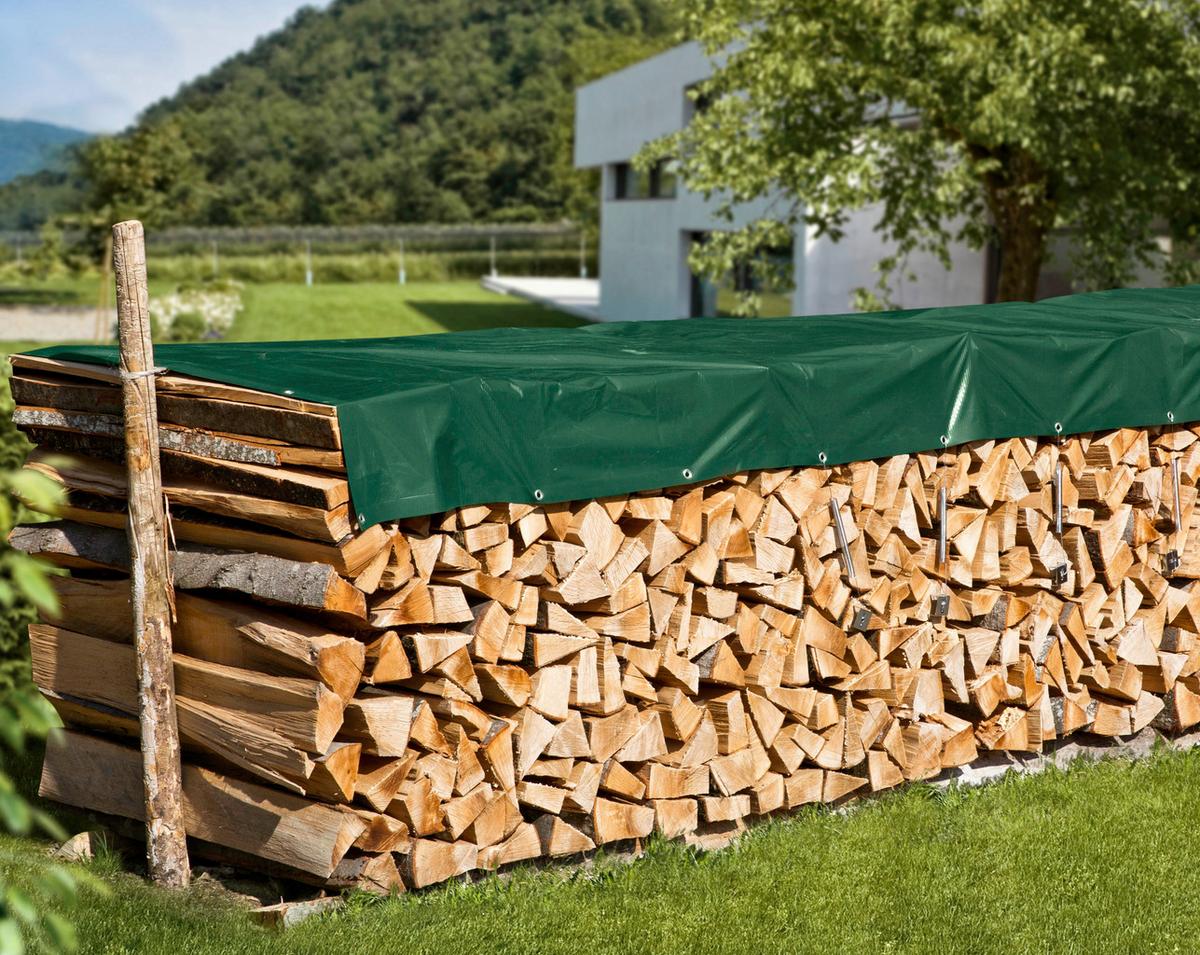 Schutzplane Wasserfest Mit Ösen 150x500 Cm Grün - Grün, Basics (150/500cm)