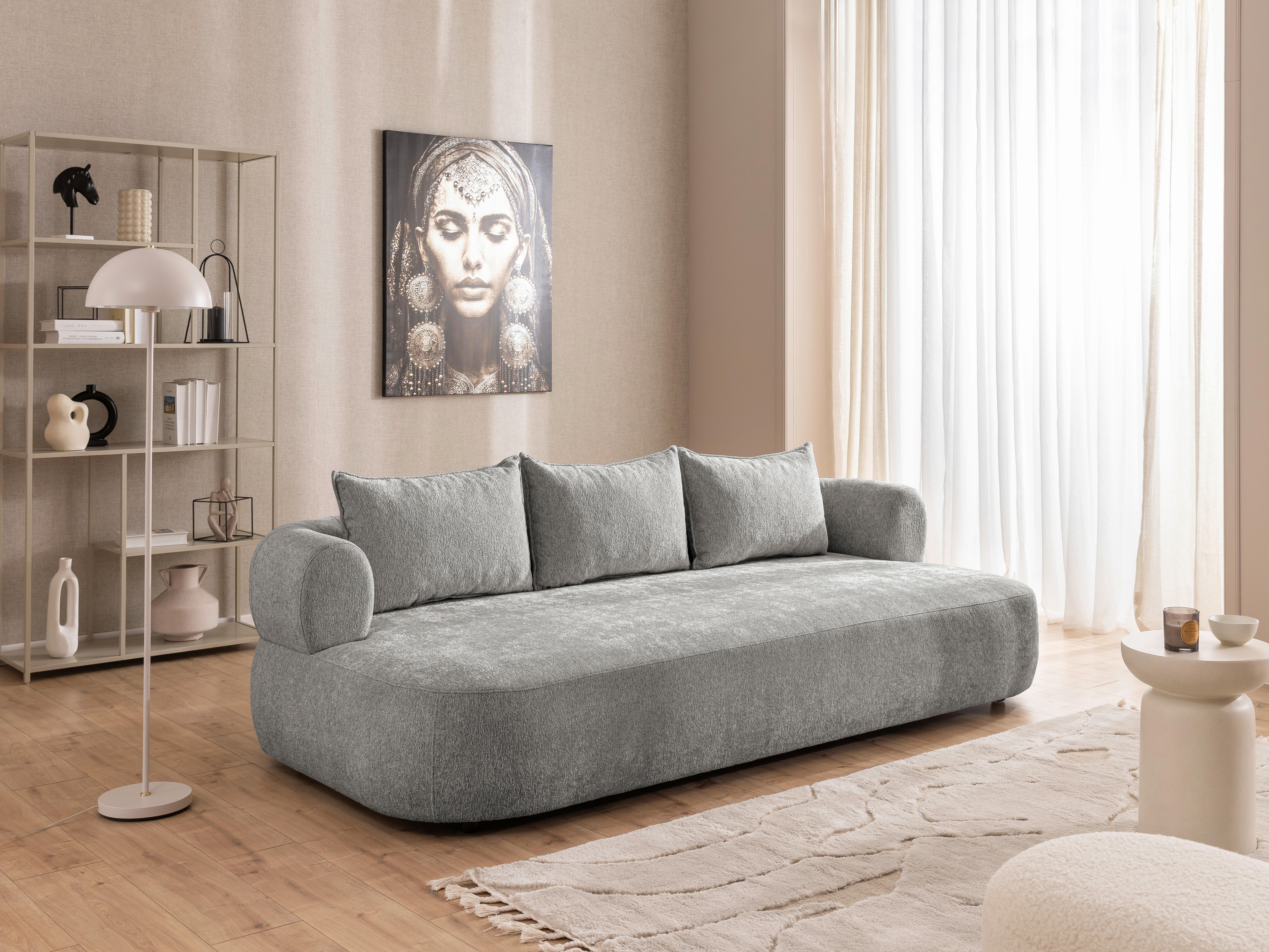 Bigsofa Ferro Grau B: 240 cm - Schwarz/Grau, Design, Textil (240/76/122cm) - Livetastic