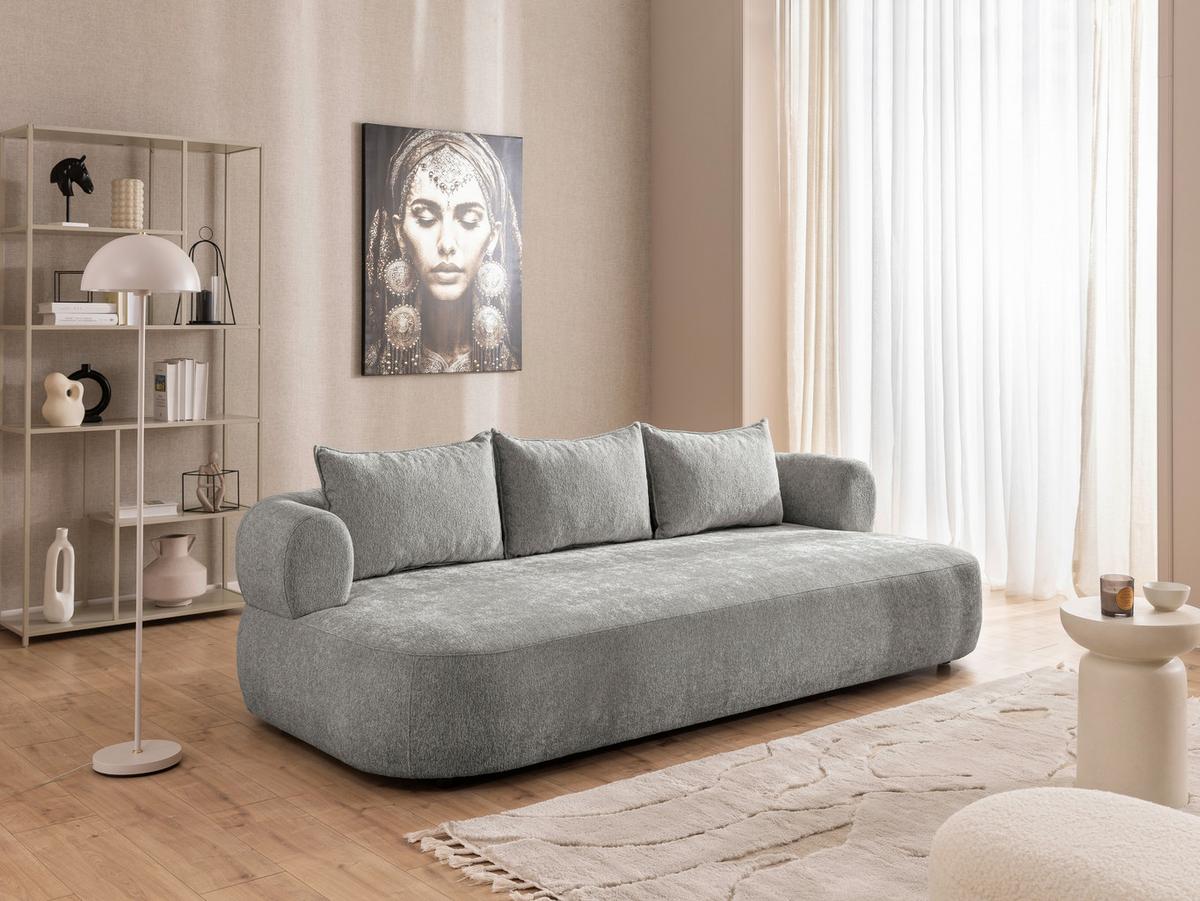 Bigsofa Ferro Grau B: 240 cm - Schwarz/Grau, Design, Textil (240/76/122cm) - Livetastic