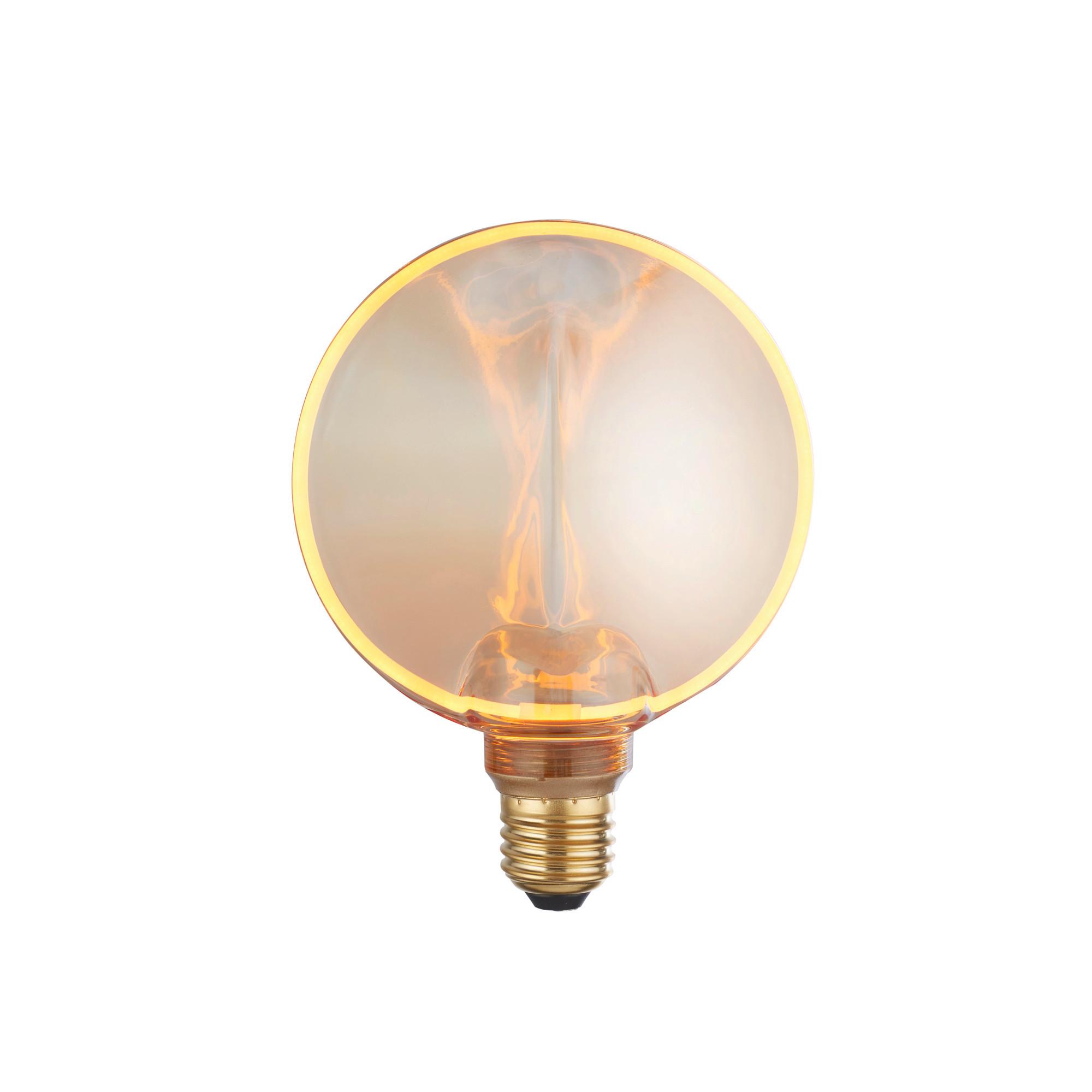 LED-Leuchtmittel Bernsteinfarben B: 8 cm - Bernsteinfarben, Design, Glas (13/8/17,1cm)