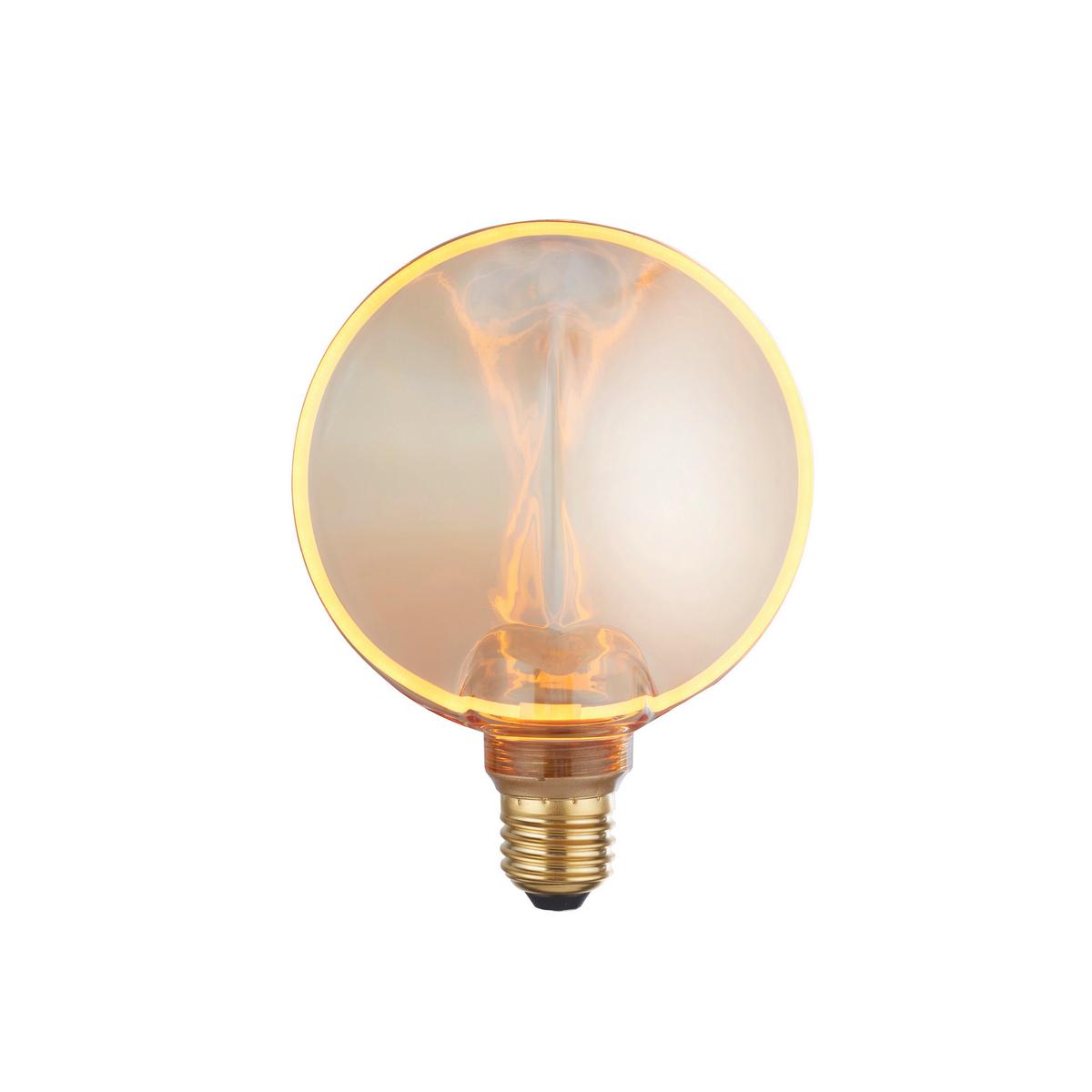 LED-Leuchtmittel Bernsteinfarben B: 8 cm - Bernsteinfarben, Design, Glas (13/8/17,1cm)