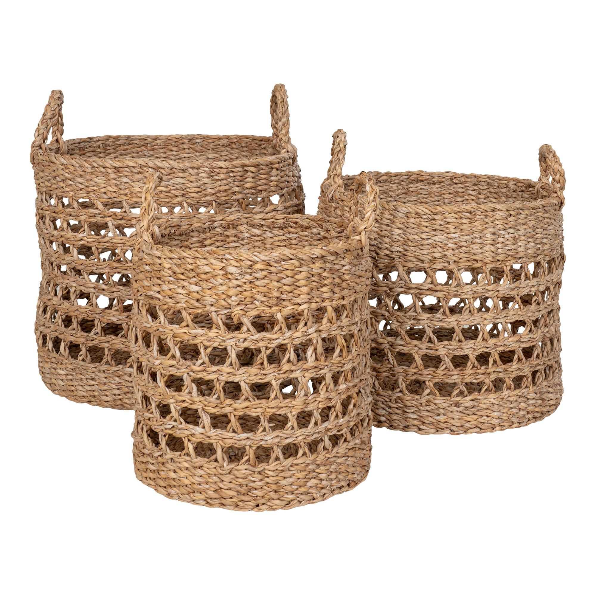 Korbset Balok Hellbraun 3-Teilig - Hellbraun, Design, Holz