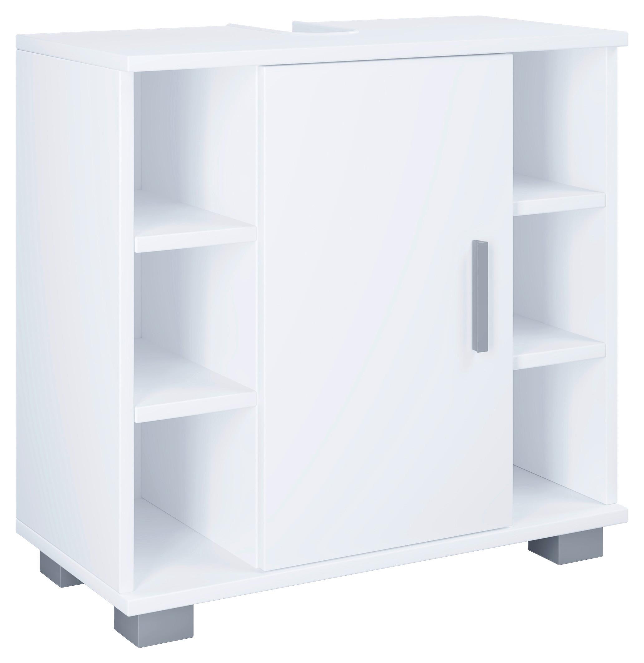 Waschbeckenunterschrank Zalo M B: 60 cm Weiß