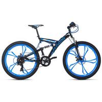 Mountainbike Fully 26 Zoll Topspin 21 Gänge - Blau/Schwarz, Basics, Metall (180/70/100cm) - KS Cycling