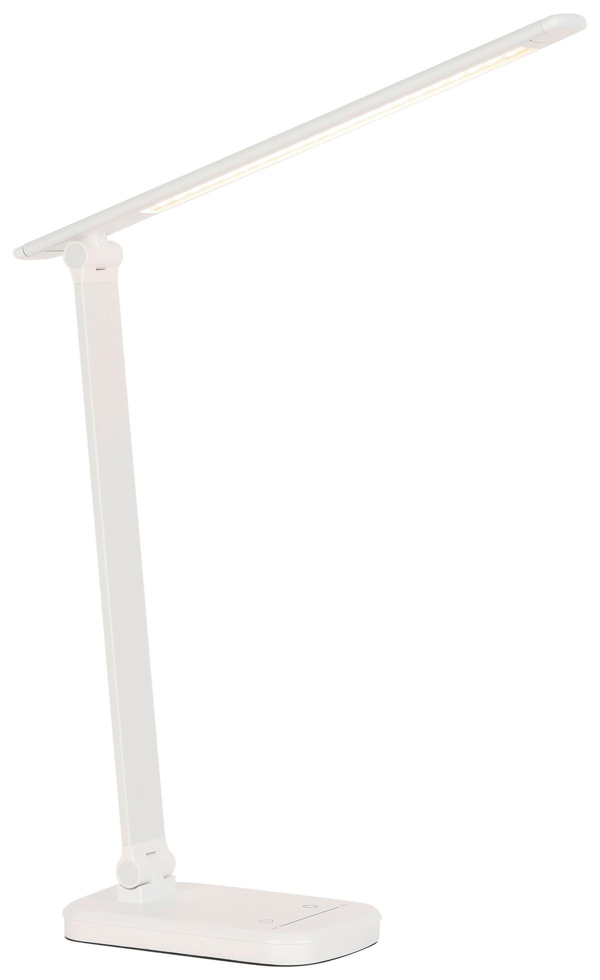 Stolní LED svítidlo TOMI - bílá, Moderní, kov/plast (38,5/10,2/35,9cm) - Mömax