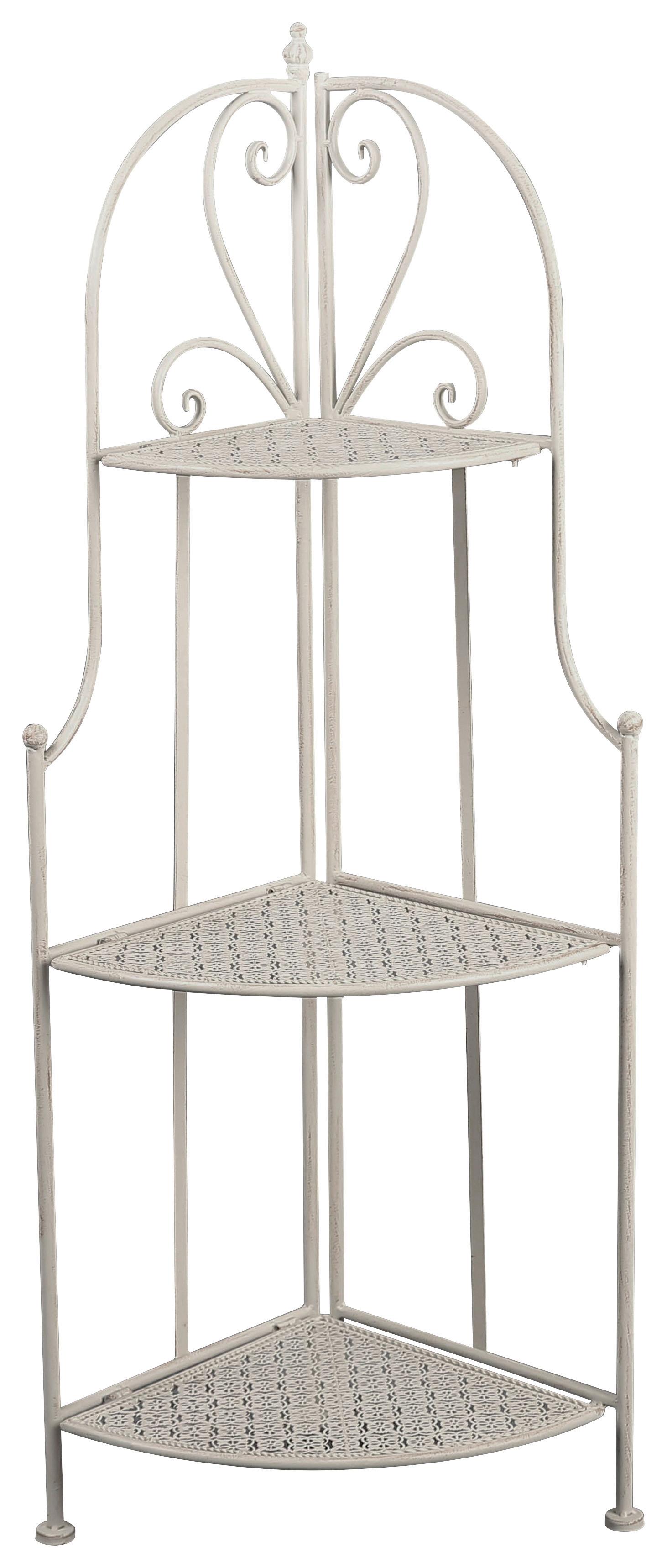 Regal Aus Eisen Nadim 2 B 34cm, Weiß - Weiß, MODERN, Metall (34/120/47cm)