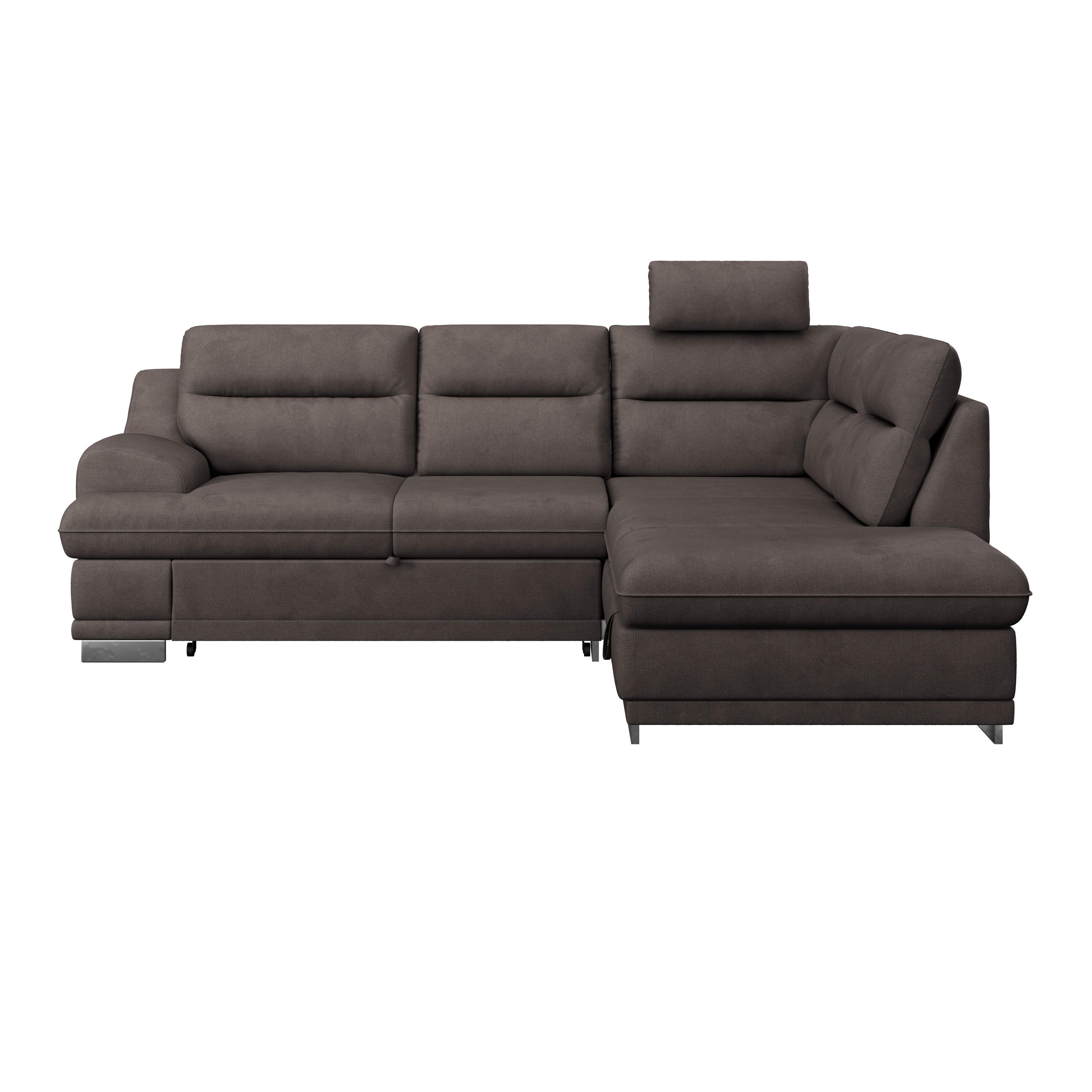 Ecksofa mit Schlaffunktion & Bettkasten Seaside Braun
