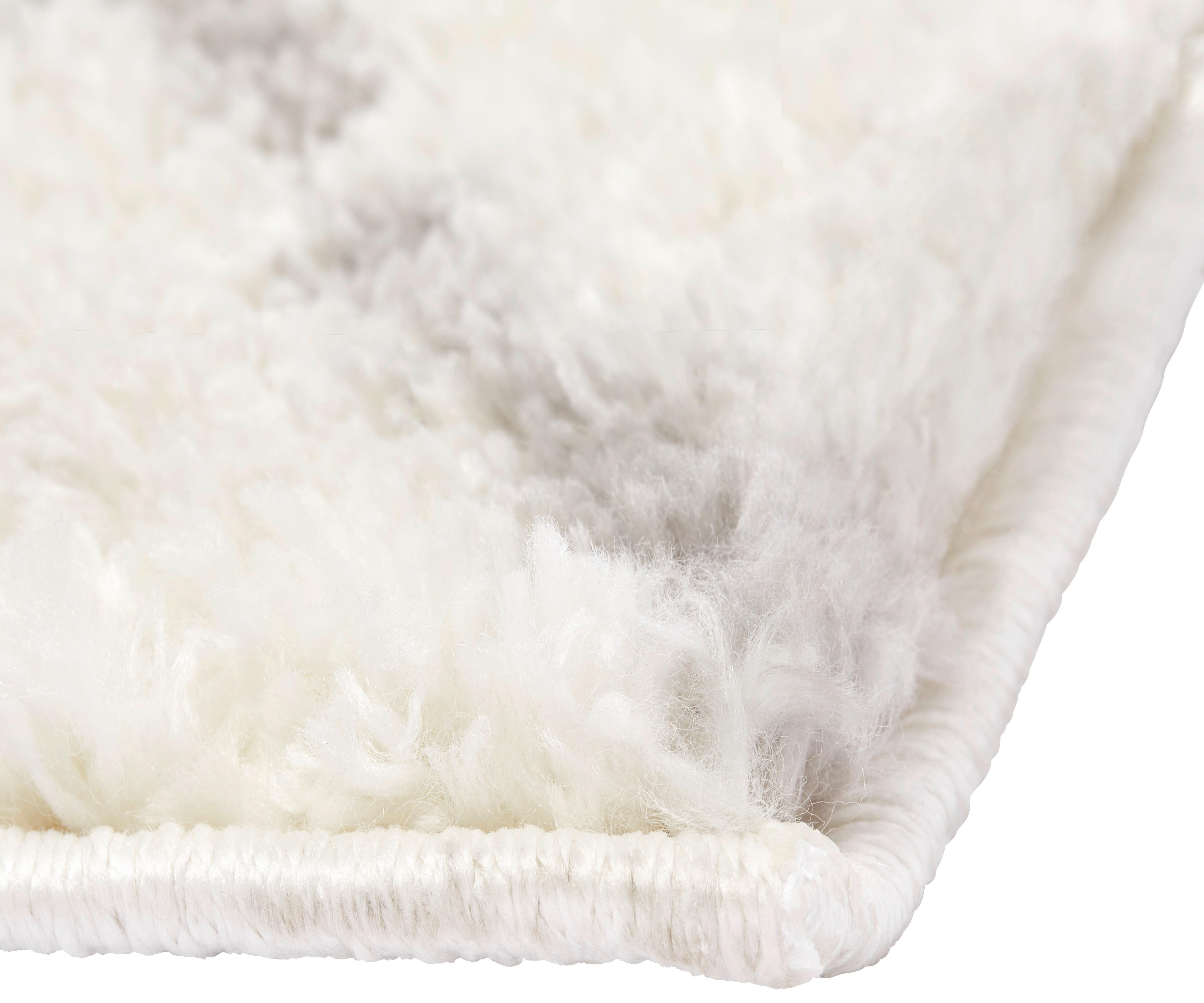 Hochflor Teppich Weiß/Grau Kimi 80x150 cm - Basics, Textil (80/150cm) - James Wood