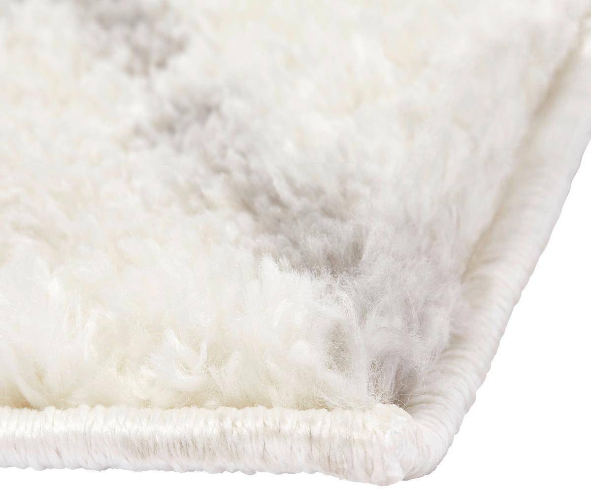 Hochflor Teppich Weiß/Grau Kimi 80x150 cm - Basics, Textil (80/150cm) - James Wood