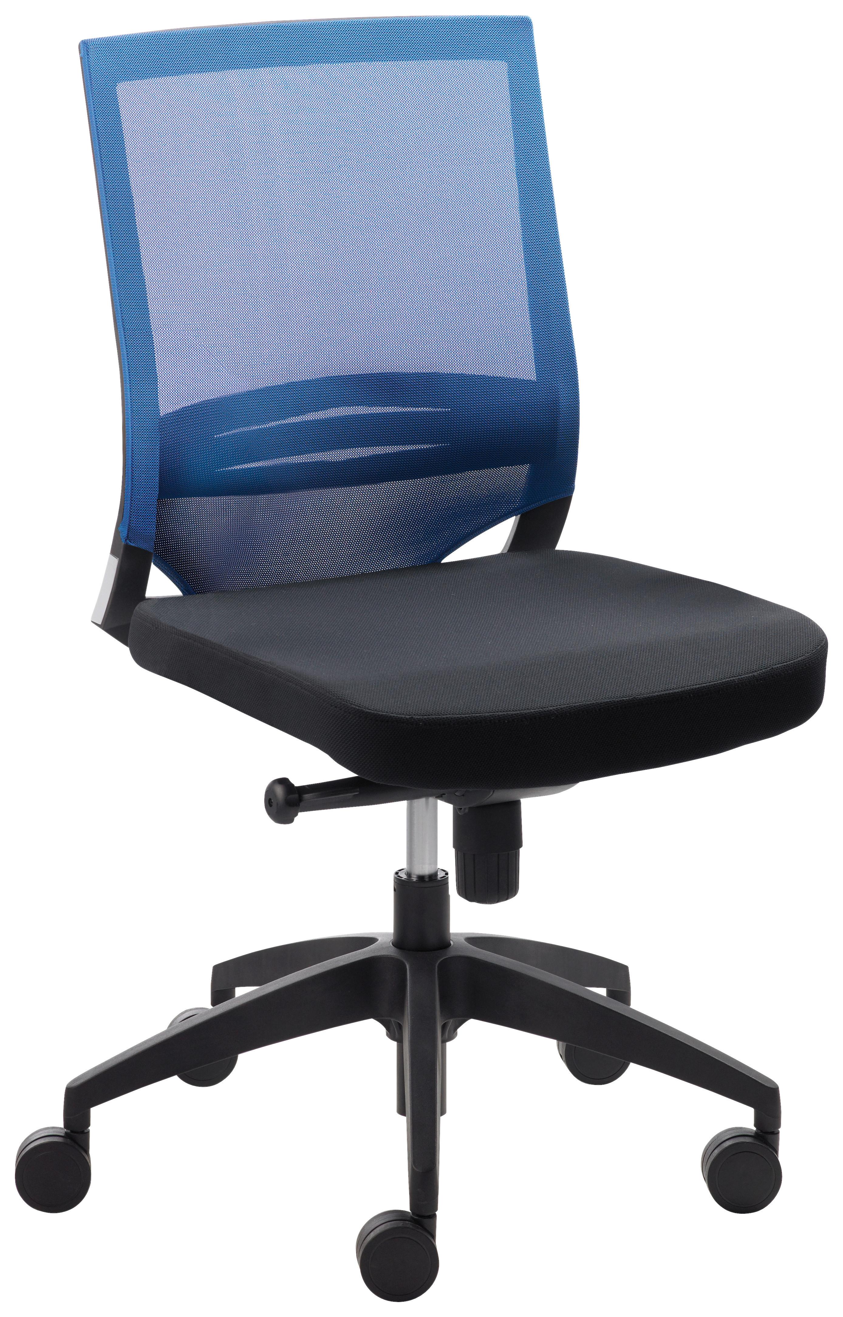 Drehstuhl My Optimax Blau/schwarz B: 65 Cm - Blau/Schwarz, MODERN, Holz/Kunststoff (65/94-106/60cm) - MID.YOU