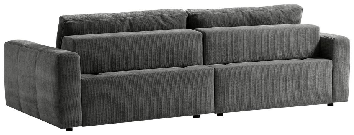 Bigsofa Be Comfy - Dunkelgrau/Schwarz, MODERN, Textil (264/83/126cm) - Trendmanufaktur