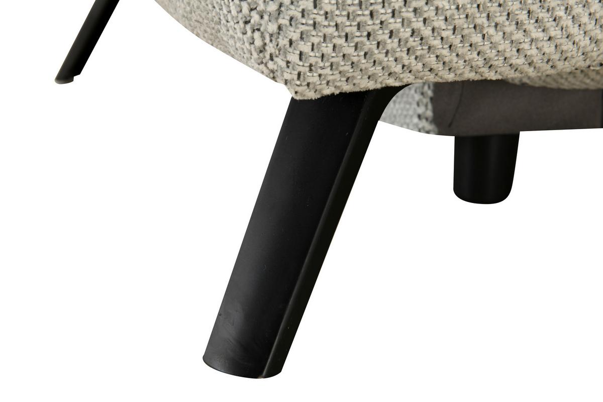 Ecksofa Milano Microfaser Hellgrau, B: 256 Cm - Hellgrau/Schwarz, MODERN, Holz/Textil (256/106cm) - Luca Bessoni