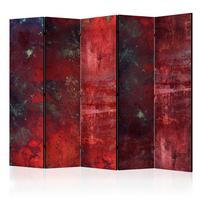 Paravent Rot Schwarz B: 225 Cm - Rot/Schwarz, Basics, Holz/Textil (225/172/3cm) - artgeist