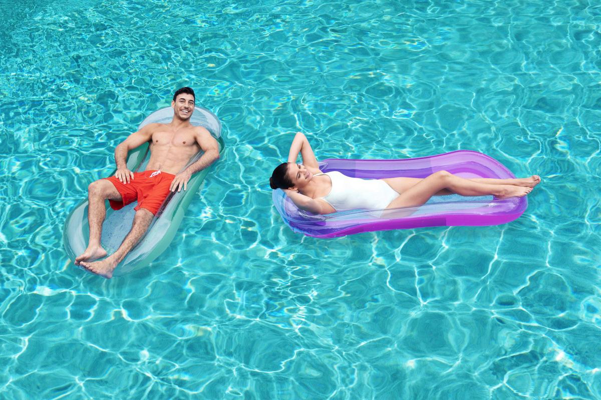 Luftmatratze Aqua Lounge Putri 160x84 cm - Türkis/Pink, Kunststoff (160/84cm) - Bestway