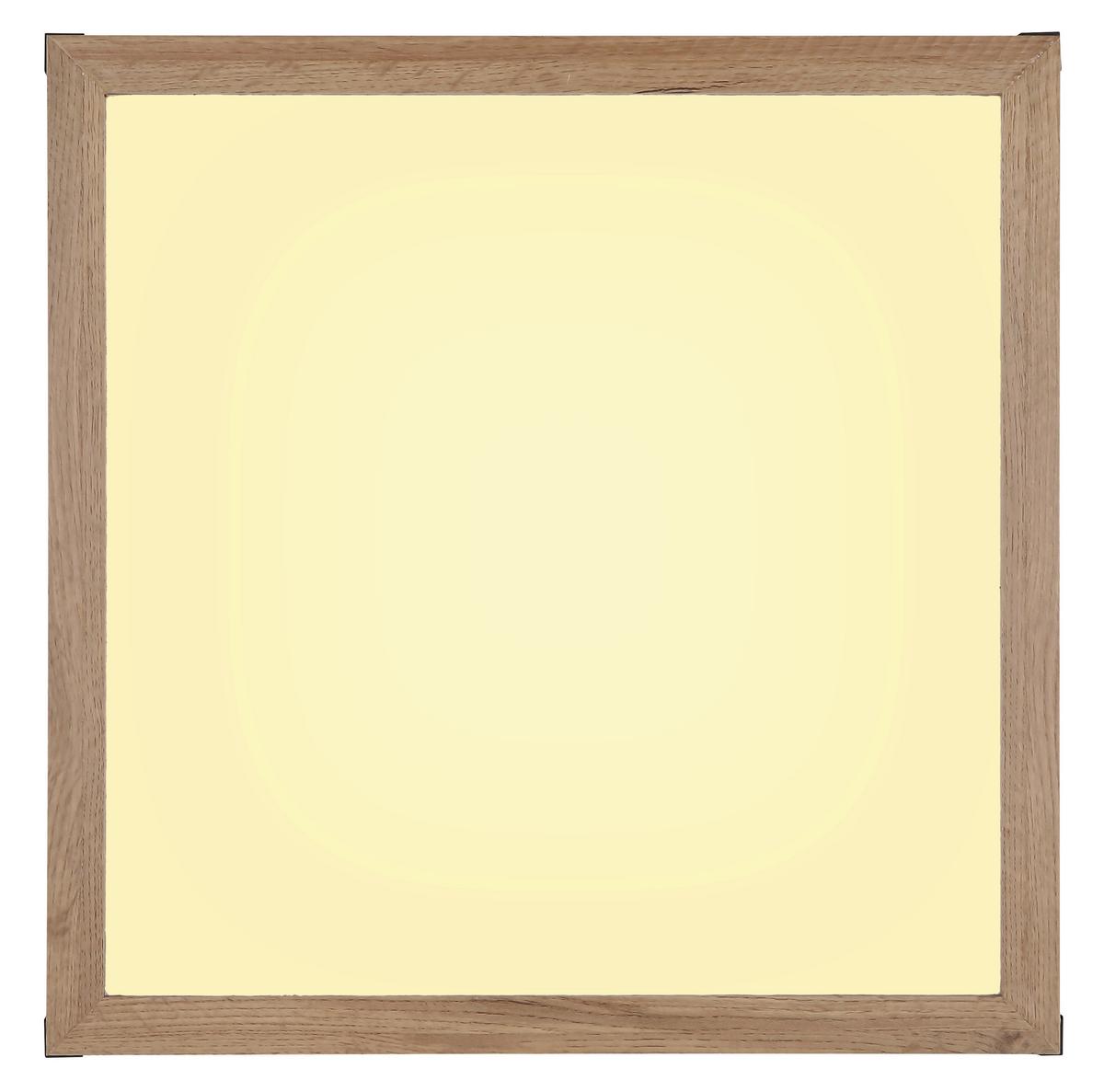 LED-Deckenleuchte 41589d2 - Dunkelbraun/Opal, Natur, Holzwerkstoff/Kunststoff (45/45/7,5cm) - Globo