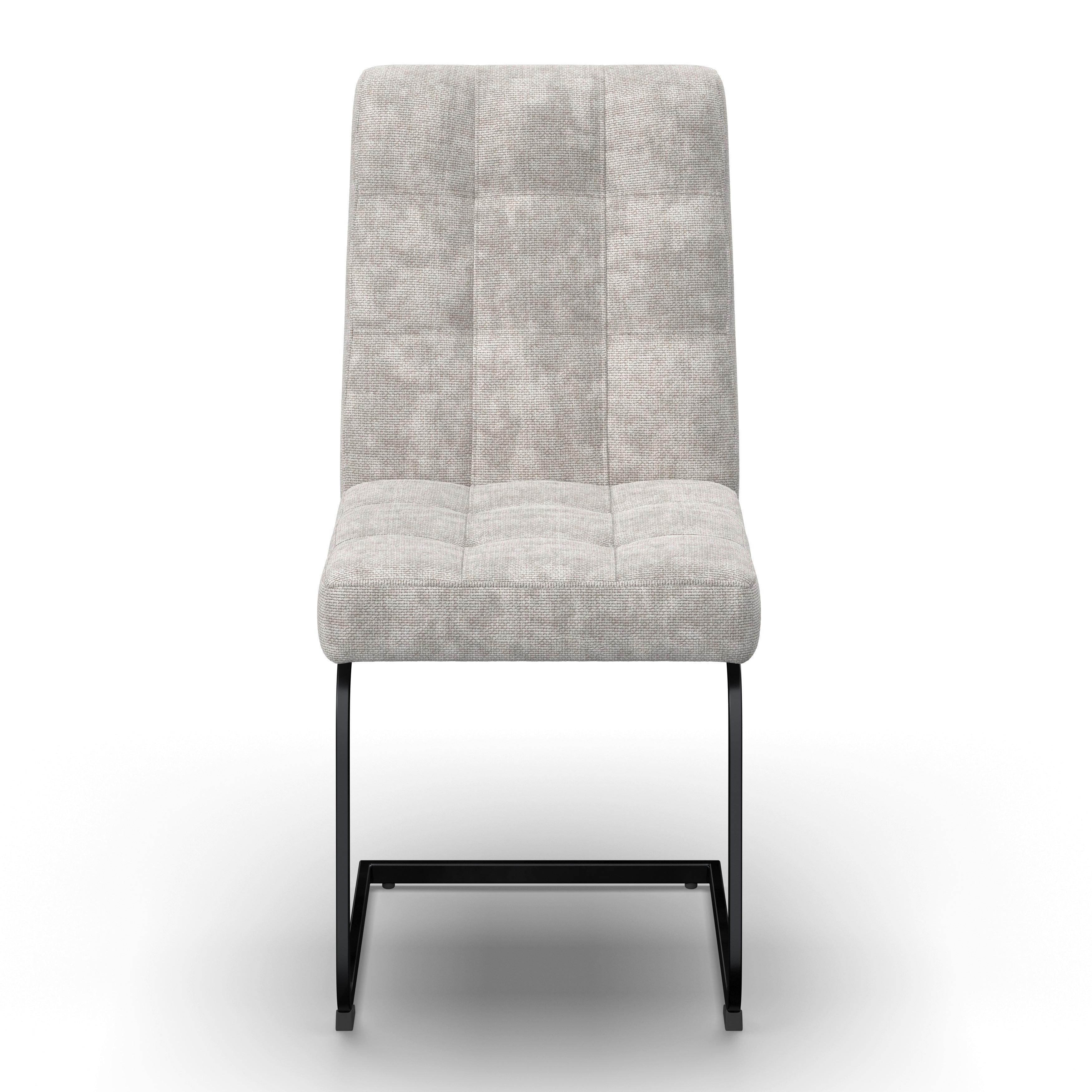 Stolička NOVA světle šedá - černá/světle šedá, Moderní, kov/dřevo (46/97/62cm) - Bessagi Home