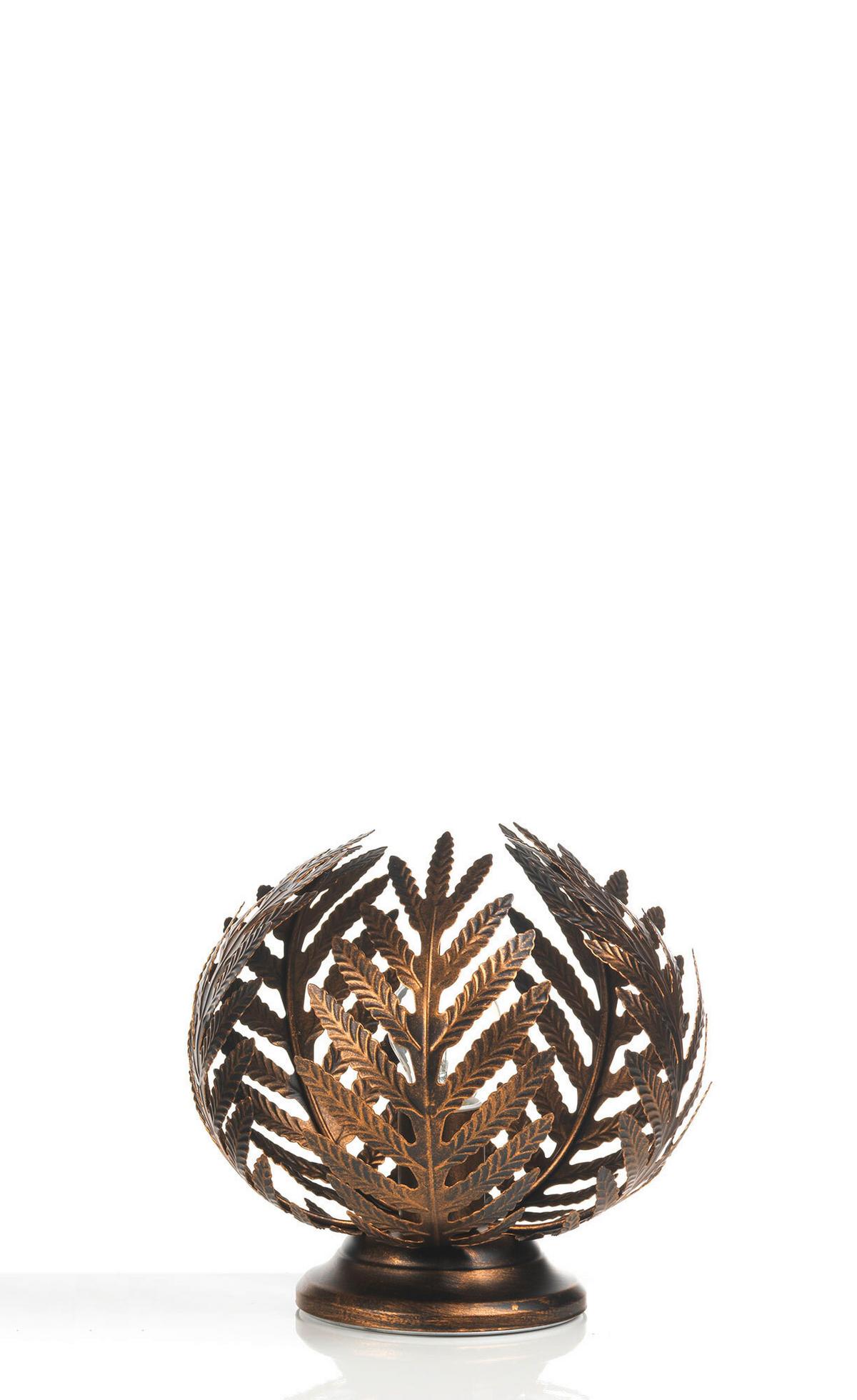 Tischleuchte 4996/Lpb - Bronzefarben, Natur, Metall (25/25cm)