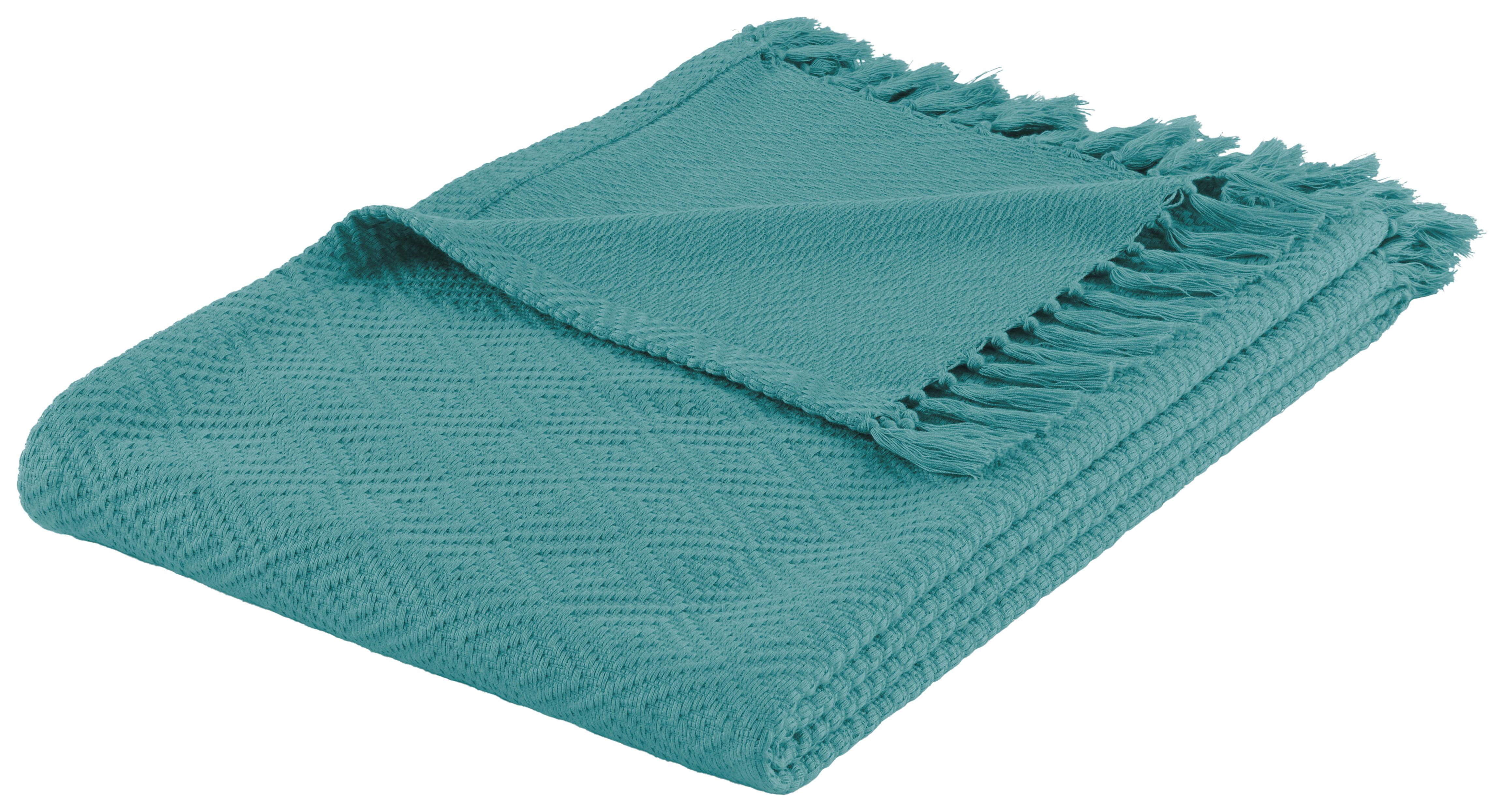 Denná Prikrývka Frieda, 130/180cm, Modrá - modrá, Štýlový, textil (130/180cm) - Modern Living