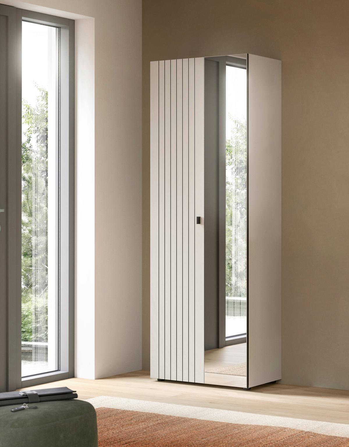 Garderobenschrank Station Kaschmir B: 70cm - Kaschmir, Design, Glas/Holzwerkstoff (70/192/37cm) - MID.YOU