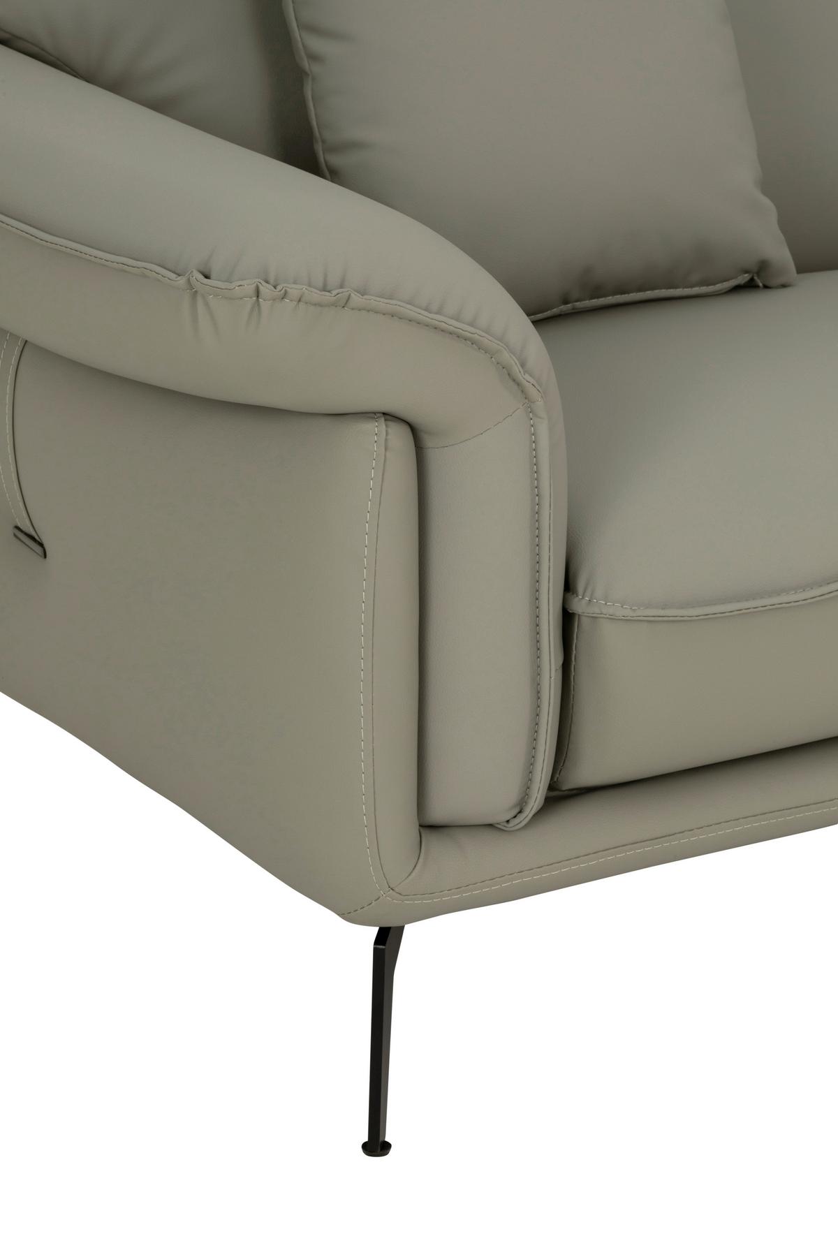 3-Sitzer-Sofa Daniele - Taupe/Schwarz, Design, Textil (289/84/92cm) - MID.YOU