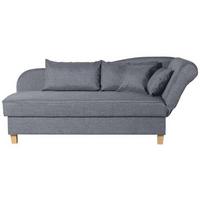 Recamiere Selma Blau Rechts mit Bettkasten+schlaffunktion - Blau/Buchefarben, Design, Textil (190/88/82cm) - Max Winzer