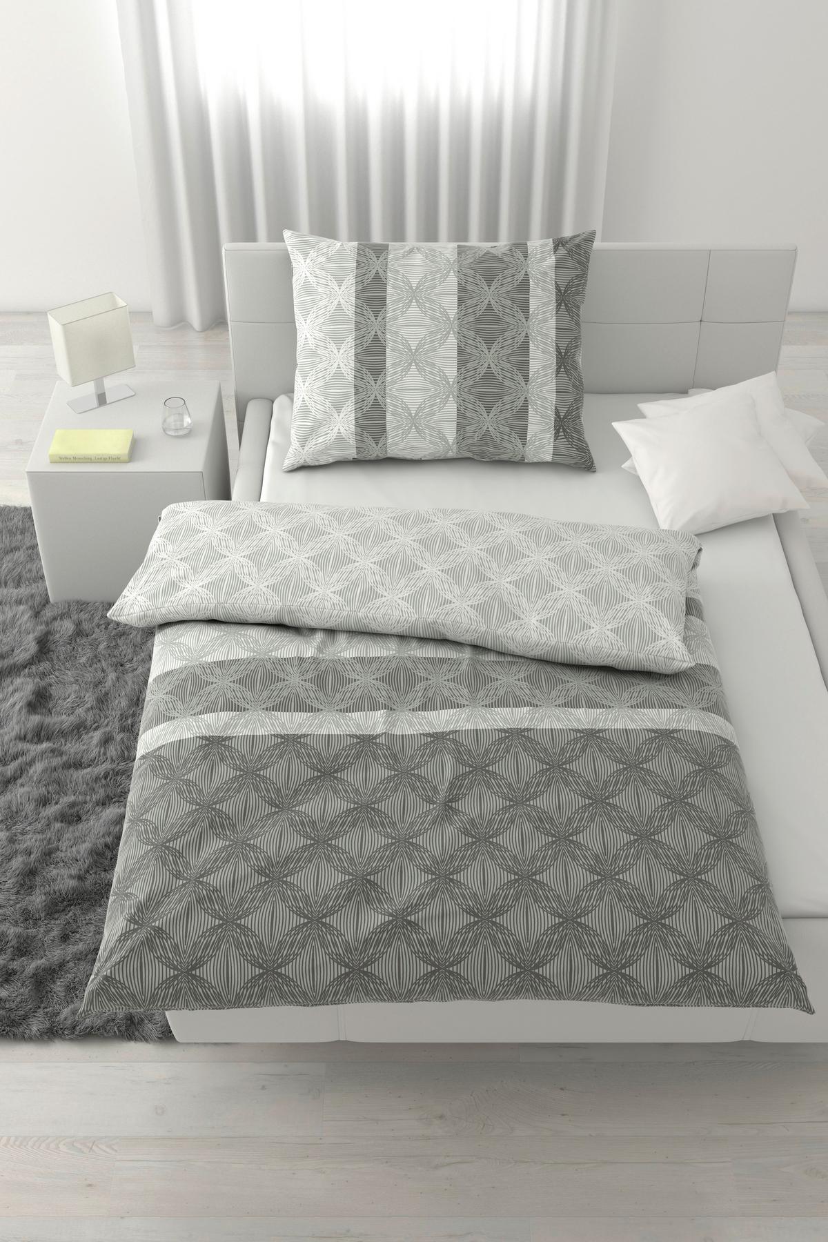 POVLEČENÍ CARLOS - šedá, Moderní, textil (140/200cm) - Mömax