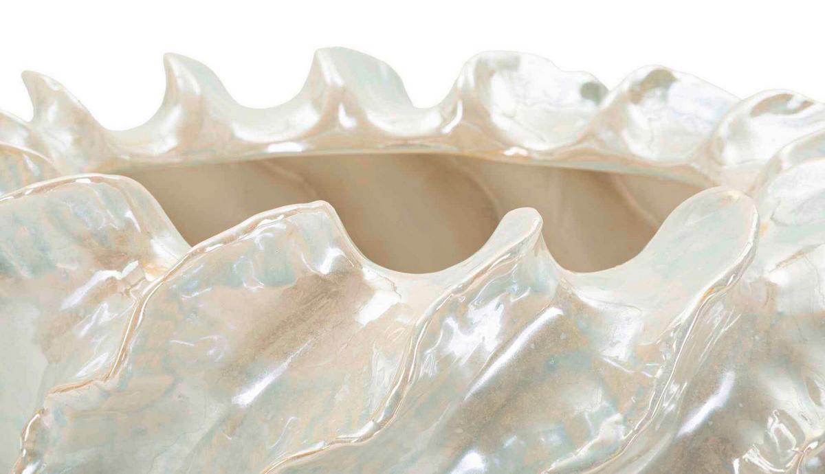 Vase Personnel Basket Perlmutt B: 43,5 cm - Perlmutt, Basics, Keramik (43,5/16/43cm)