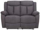 2-Sitzer-Sofa + Relaxfunktion Oxford Grau - Schwarz/Grau, KONVENTIONELL, Holz/Textil (138/103/96cm) - Ondega