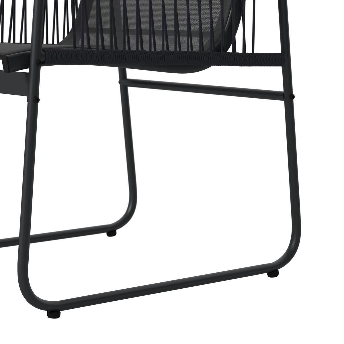 Balkonset Cardiff - Dunkelgrau/Grau, MODERN, Glas/Kunststoff - Beldano