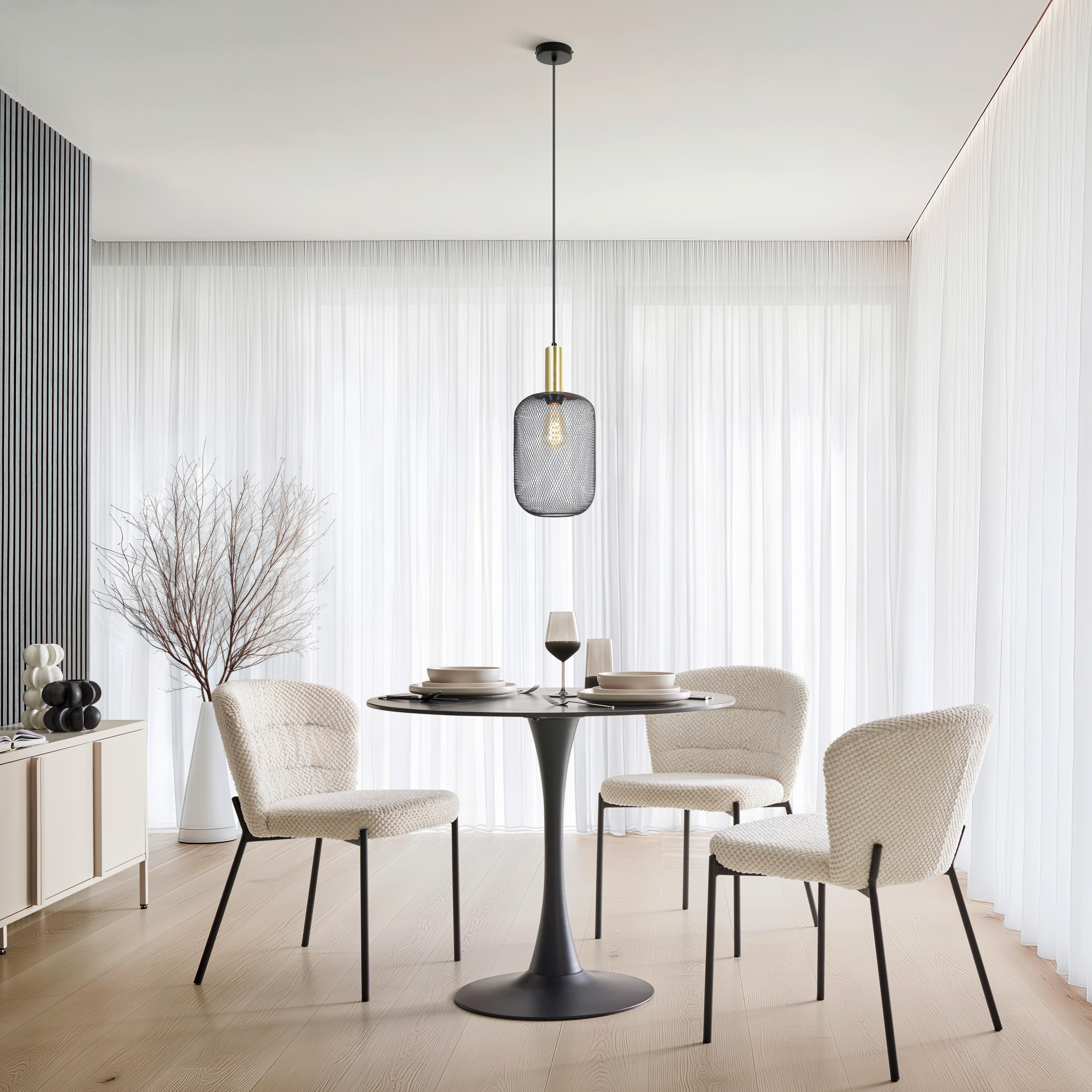 ZÁVĚSNÉ SVÍTIDLO DRATO - černá/barvy zlata, Moderní, kov (20/120cm) - Mömax